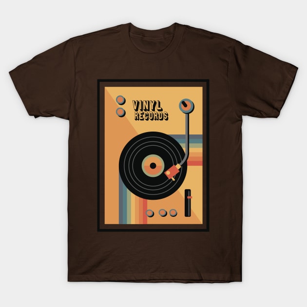 Vinyl Record Player T-Shirt by Elijah101